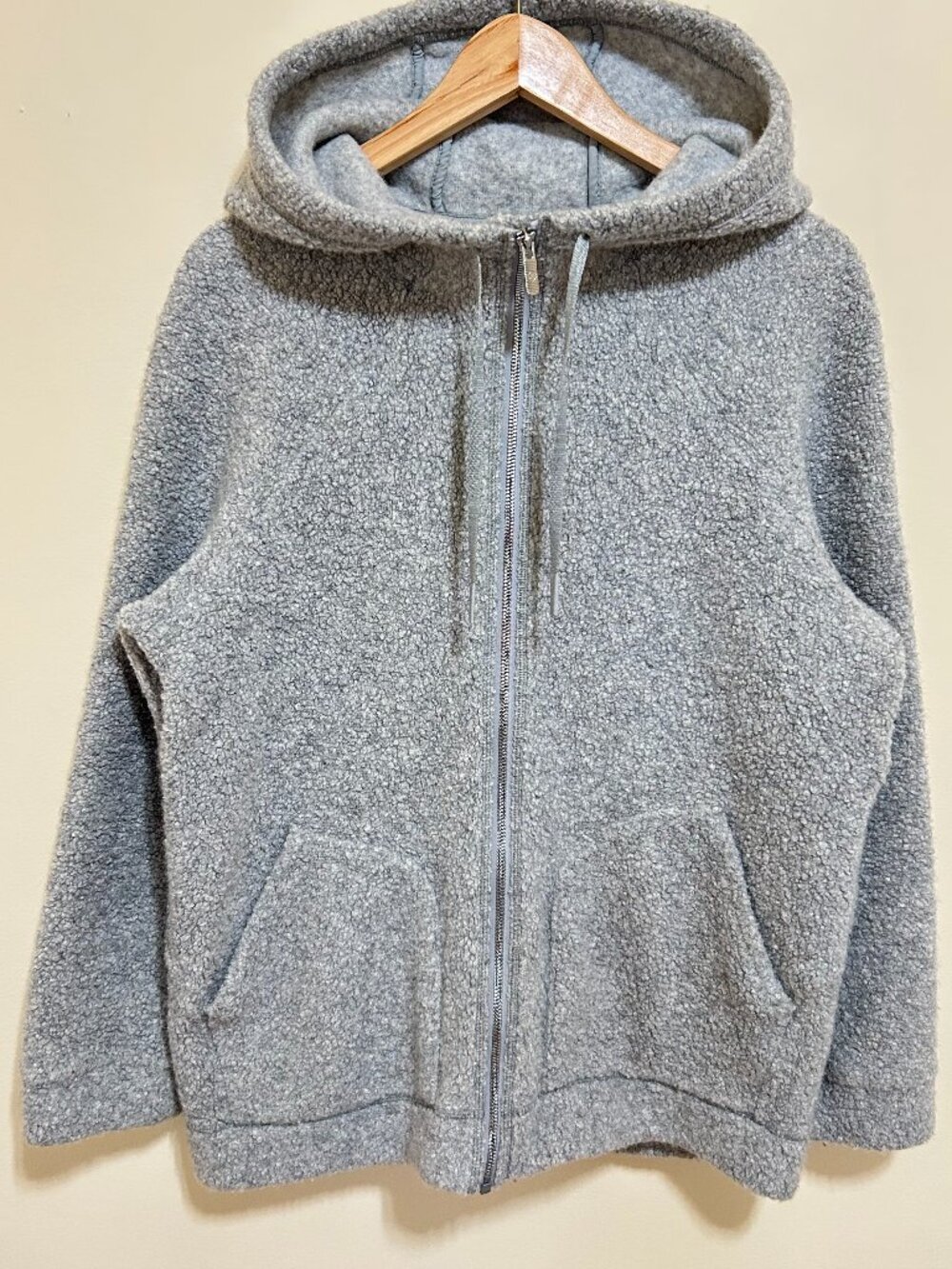 lululemon athletica So Sherpa Wool Blend Hooded Jacket Gray Size 8